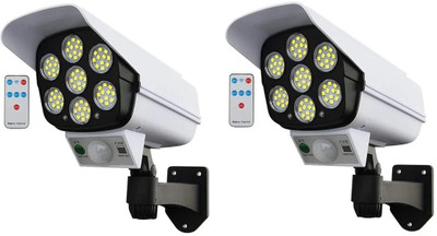Xydrozen LED Bright Security Dummy Camera Wall Lamp Solar Light Set(Wall Mounted Pack of 2)