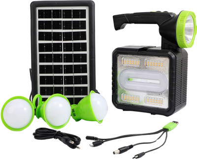 MZ M516 (PORTABLE SOLAR LIGHT SYSTEM) With Power Bank & 150W Power, 4500mAh Battery Solar Light Set(Free Standing Pack of 1)