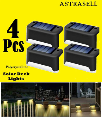 ASTRASELL Automatic Sensor Deck Light Garden Outdoor Partio lawn Fence Step light Solar Light Set(Floor Mounted Pack of 4)