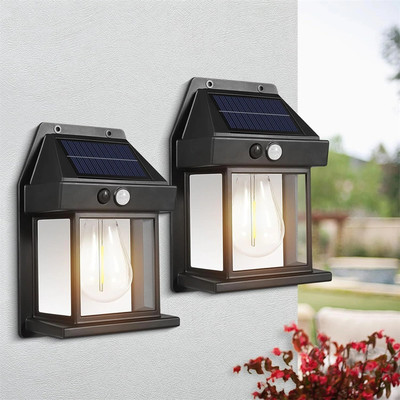 PGK TRADERS Solar Light Set(Wall Mounted Pack of 2)