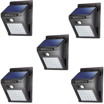 GLOBEX JY0069 Square Solar Sensor Motion Wall Mounted LED Light Solar Light Set(Wall Mounted Pack of 5)