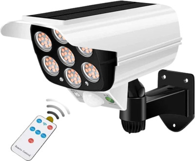 KlikNest Fake CCTV Camera Style Solar LED Light with Motion Sensor & Remote Control Solar Light Set(Wall Mounted Pack of 1)