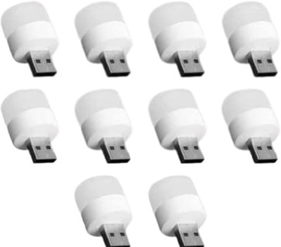 UnV Mini LED Bulb Ideal for Bedroom Bathroom Outdoor USB Atmosphere Light Solar Light Set(Free Standing Pack of 10)
