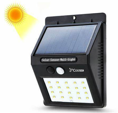 PGK TRADERS 20 Led Solar Motion Sensor Light, Outdoor Weatherproof for Garden Path Yard Solar Light Set(Wall Mounted Pack of 1)