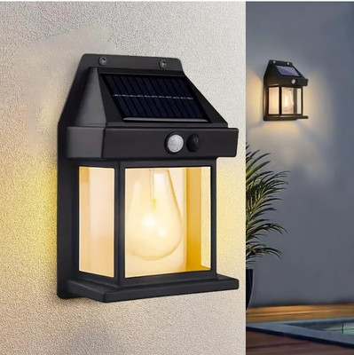 SPIRITUAL HOUSE LED Solar Induction Lamp Outdoor Garden Wall Light with Sensor Operated Solar Light Set(Wall Mounted Pack of 1)