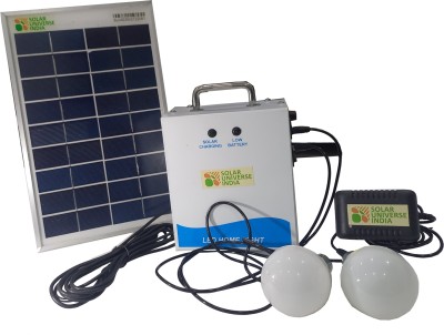 SOLAR UNIVERSE INDIA 2 LED bulbs, - 27Wh Battery & 5W Panel Solar Light Set(Wall Mounted Pack of 1)