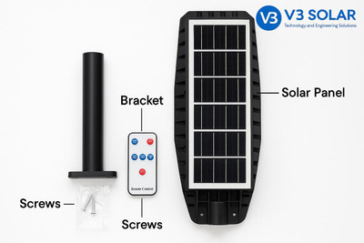Abc 60w LED Solar Street Light With Motion Sensor And Inbuilt Battery Solar Light Set(Wall Mounted Pack of 1)