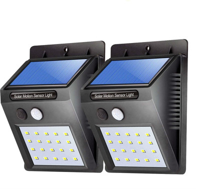 VIGIL 20 LED Solar Motion Sensor Light,Outdoor Weatherproof for Driveway Garden Solar Light Set(Wall Mounted Pack of 2)