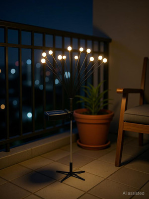 CARTSPACE Outdoor Waterproof Garden solar light, Decoration Light for Pots, Balcony Light Solar Light Set(Floor Mounted Pack of 1)