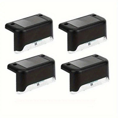 Xydrozen 4pcs Solar Powered Outdoor Garden Wall Lamp Solar Light Set(Free Standing Pack of 4)