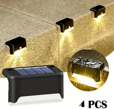 QXORE LED Solar Lights for Outdoor Home Garden Wall Step Decorative Solar Light Set(Wall Mounted Pack of 1)