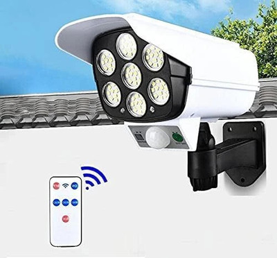 ABHINANDAN Solar Light Outdoor 77 Led Motion Sensor Security Camera Shaped Wall Lamp Solar Light Set(Wall Mounted Pack of 1)