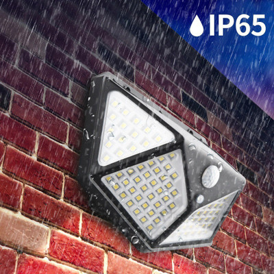 Fulkiza LED Bright Outdoor Security Lights with Motion Sensor Solar Powered Wireless Solar Light Set(Wall Mounted Pack of 1)