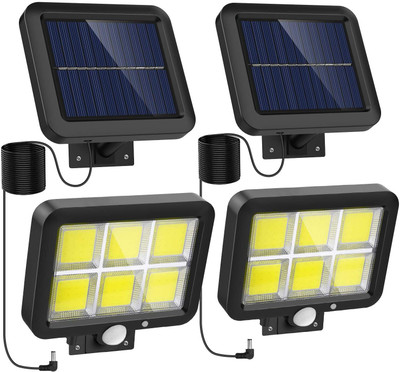 NIVKEZ Solar-Powered LED Lights with Motion Sensor–Waterproof,Energy Outdoor Security Solar Light Set(Wall Mounted Pack of 2)