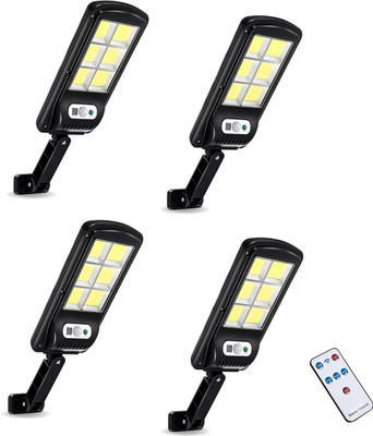 D'Mak D'Mak Solar Motion Sensor Detector Street Light for Lawn, Patios, Pathway P-4 Solar Light Set(Wall Mounted Pack of 4)