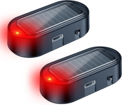 Verilux Solar Powered Dummy Alarm Security Light with Auto Charging LED and USB Option Solar Light Set(Free Standing Pack of 1)