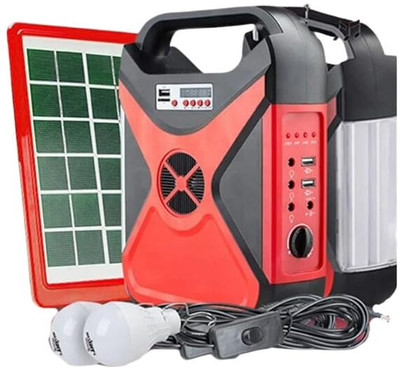 Rhobos BT Music COB Solar Inverter | 2 COB LEDs | Mobile Charging | 6hrs Light Solar Light Set(Free Standing Pack of 1)