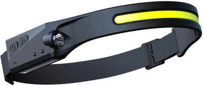THE. LED Rechargeable Headlamp 30° Wide Range Brightness Motion Sensor LED Headlamp(Black)