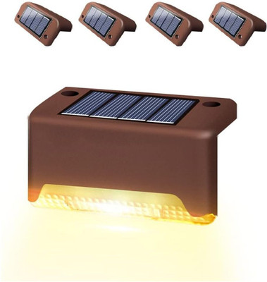 QARB Solar LED Lights for Poolside, Deck, Step and Stairway Decoration Solar Light Set(Wall Mounted Pack of 4)