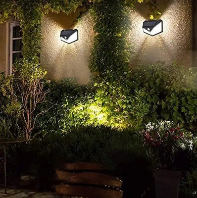 MOBONE Solar Lights for Garden with LED Security Lamp for Home, Outdoors Pathways Solar Light Set(Wall Mounted Pack of 1)