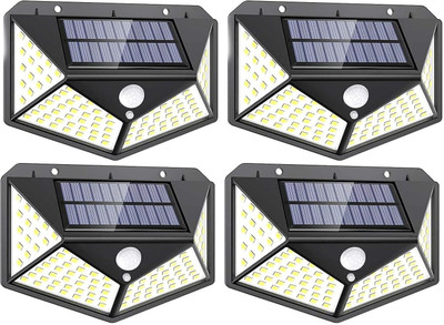 Xydrozen Motion Sensor LED Solar Night Lamp Solar Light Set(Wall Mounted Pack of 4)