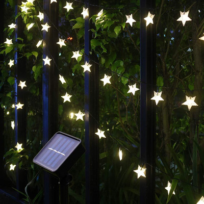 XERGY Solar Star Twinkle String Lights,30 Led 8 Modes Solar Powered Decorative Light Solar Light Set(Free Standing Pack of 1)