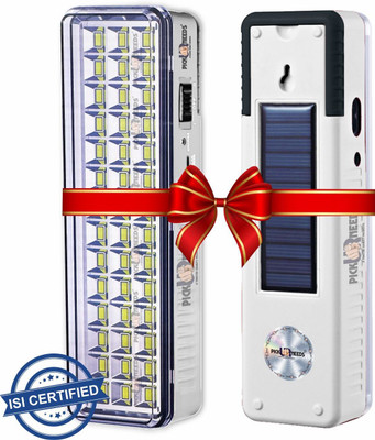 Daily Needs Shop Solar Rechargeable 42 SMD Extra Bright LED With AC / DC / Solar Charging 7 hrs Lantern Emergency Light(White)