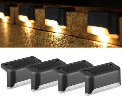SHREESHAYAMTRADER Solar Deck Lights Pack of 4 Solar Light Set(Wall Mounted Pack of 4)