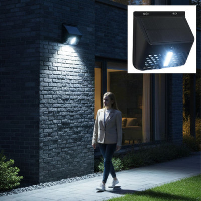Homehop Solar Outdoor LED Waterproof Lamp Garden Sensor Wall Lights with Mosquito Zapper Solar Light Set(Wall Mounted Pack of 1)