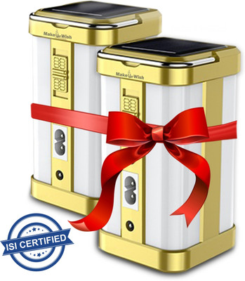 Make Ur Wish 4 Side Tube Emergency Solar Rechargeable Lantern Lamp Light Solar Light Set(Free Standing Pack of 2)