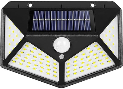 PARVLUXE 100 LED Solar Light Solar Light Set(Wall Mounted Pack of 1)