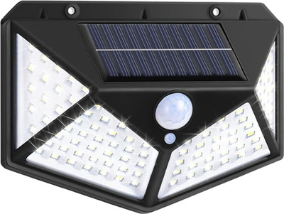BRITSPEAR Waterproof Solar Light 100 LED Security Wall Solar Powered & 3 Modes Solar Light Set(Wall Mounted Pack of 1)