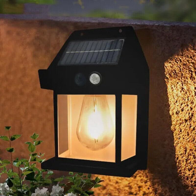 HASHFLOW Wireless Dusk to Dawn Motion Sensor LED Wall Sconce Solar Light Set(Wall Mounted Pack of 1)