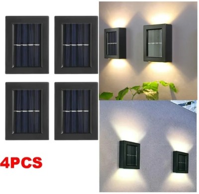 Xydrozen Solar Wall Lights Outdoor Decorative Wall Mount-4pc Solar Light Set(Wall Mounted Pack of 4)
