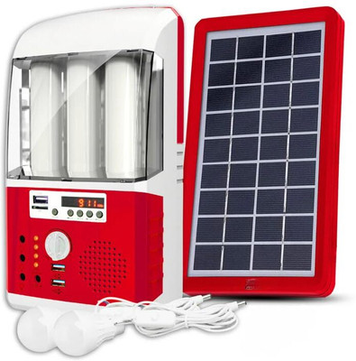 Rhobos Rechargeable Emergency Inverter | Radio & Music | Solar Lighting Solar Light Set(Free Standing Pack of 1)