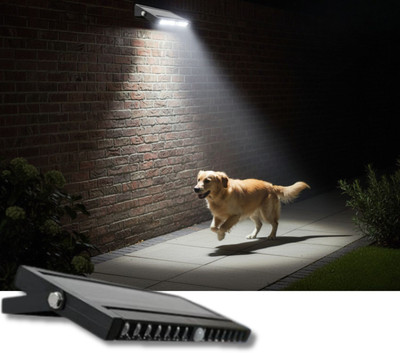 Homehop Solar Wall Light Outdoor Waterproof Wireless Security Motion Sensor LED Lamp Gate Light Outdoor Lamp(Black)