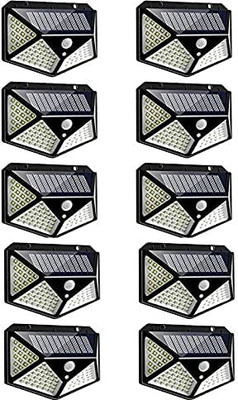 SHREE AMBE ENTERPRISE 100 LED Solar Sensor Light for Garden, Security Lamp for Home, Outdoor Pathways Solar Light Set(Wall Mounted Pack of 1)