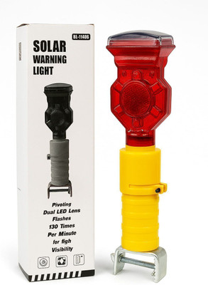 Visione Arc Generic Solar Powered Warning Light with 6 LED, Waterproof, Easy Mount Clamp Solar Light Set(Free Standing Pack of 1)