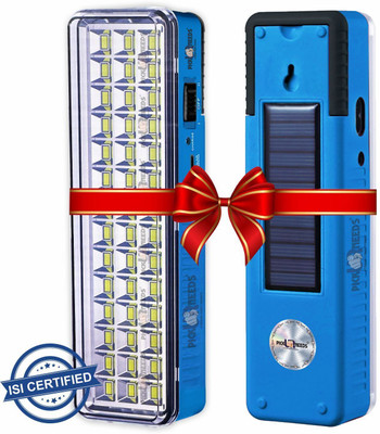 Daily Needs Shop Solar Rechargeable 42 SMD Extra Bright LED With AC / DC / Solar Charging 7 hrs Lantern Emergency Light(Blue)