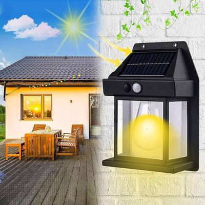 ABHINANDAN Solar Wall Lamp Multicolour Solar Light Set(Wall Mounted Pack of 1)