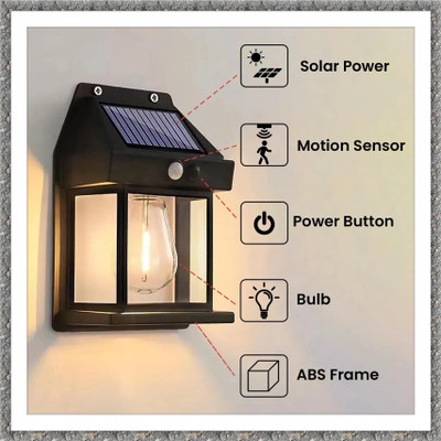 SIDHA solar wall lamp-YELLOW Solar Light Set(Wall Mounted Pack of 1)