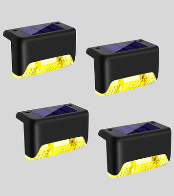 Retail Infinity Solar Deck Lights Outdoor LED Waterproof Lighting for Stair, Deck, Yards Solar Light Set(Wall Mounted Pack of 4)