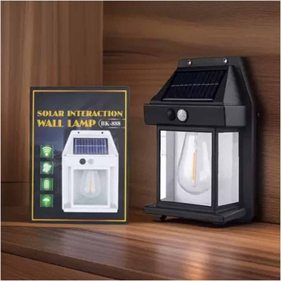 VASMR Solar Wall Lights Outdoor, Wall Lantern with 3 Modes & Motion Sensor LED,Wireles Solar Light Set(Wall Mounted Pack of 1)