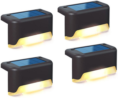 SHREESHAYAMTRADER Solar Deck Lights Pack of 4 Solar Light Set(Wall Mounted Pack of 4)