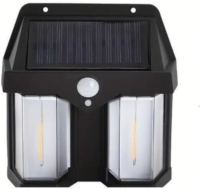 AVIKA Solar Wall LED Lights with Motion Sensor Waterproof Clear Panel Solar Light Set(Wall Mounted Pack of 1)