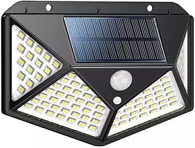 Fitaza LED Bright Outdoor Security Lights with Motion Sensor Solar Powered Wireless Solar Light Set(Wall Mounted Pack of 1)