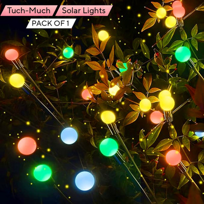 Tuch-Much Solar Firefly Light | 8 LED Starburst Swaying Garden Light | MultiColor | Solar Light Set(Floor Mounted Pack of 1)