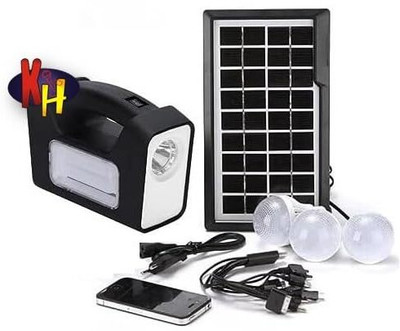 KH Emergency Portable Inverter with 3 Individual 6 Volt LED Hanging Bulbs Solar Light Set(Free Standing Pack of 1)