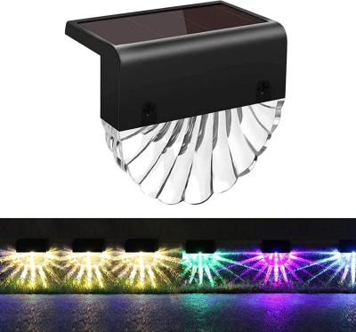 YUVORA Solar LED Decoration Waterproof Lights for Home Outdoor Garden for Deck,Patio Solar Light Set(Wall Mounted Pack of 1)