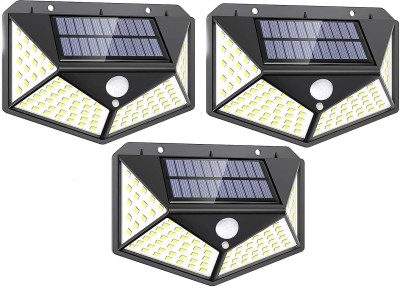 Hoaxer Motion Sensor Solar Lights Solar Light Set(Wall Mounted Pack of 3)